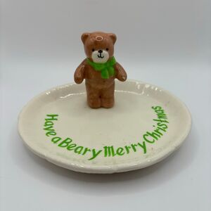 “the mane lion” have a beary merry christmas trinket dish